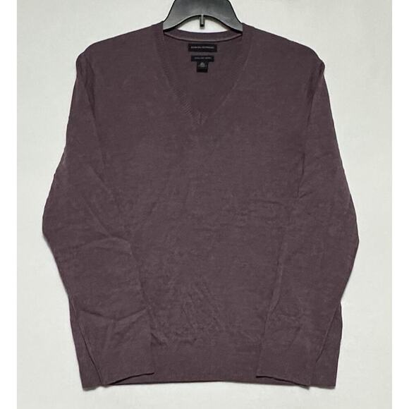 Banana Republic V-Neck Pullover Sweater Blue Size XL Extra Fine Merino Wool - Picture 1 of 8
